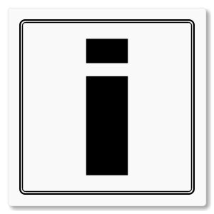 Informace, 148x148mm, bílá, Utah